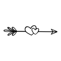 Arrow with hearts