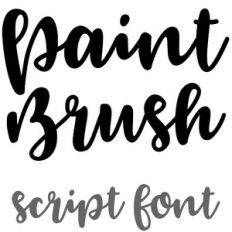 paint brush script font