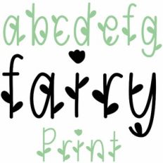 fairy print font