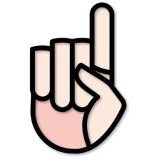 Hand Sign D Cutout and Print Sticker