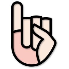 Hand Sign I Cutout and Print Sticker