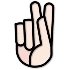 Hand Sign K Cutout and Print Sticker