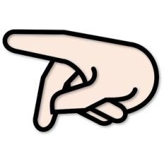 Hand Sign P Cutout and Print Sticker