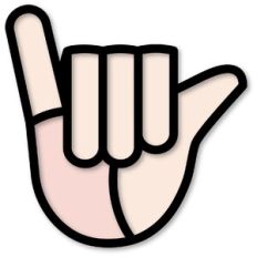 Hand Sign Y Cutout and Print Sticker