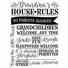 Grandma's House Rules Wall Art / Word Art