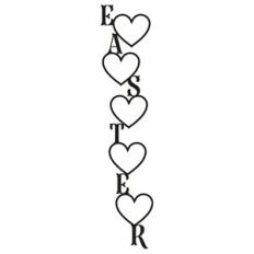 Easter Vertical Heart Word Frame