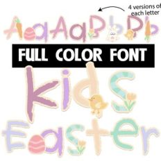Kids Easter Color Font