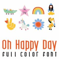 Oh Happy Day Color Font