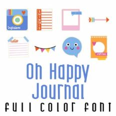 Oh Happy Journal Color Font