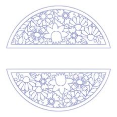 split floral wreath