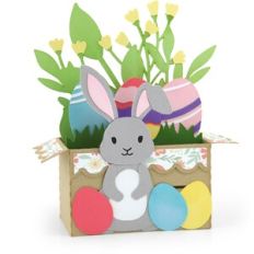 Box Card Crate Easter Bunny