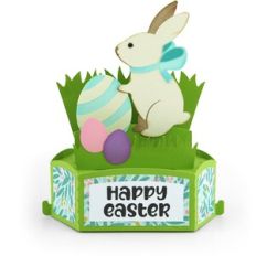 Hexagon Pop Up Card Easter Bunny
