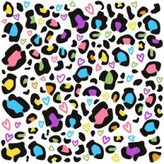 Pastel Leopard and Hearts