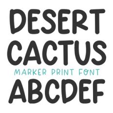 BFC Desert Cactus Marker Font