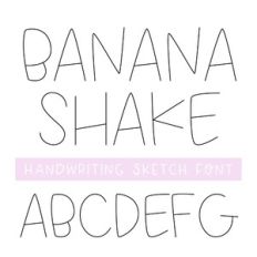 BFC Banana Shake Handwriting Sketch Font