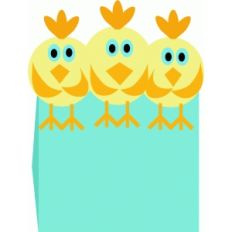 baby chicken trio bag topper