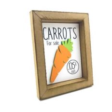 Carrots For Sale Shadowbox