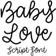 baby love script font