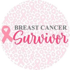 Breast Cancer Survivor - Round Leopard Print Design