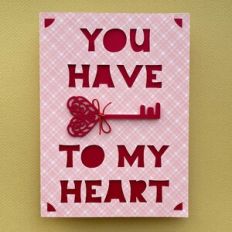 you have key to my heart folded card