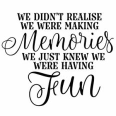 We Didn't Realise We Were Making Memories Quote