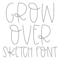 BFC Grow Over Cute Handwriting Sketch Font