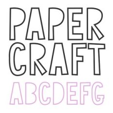 BFC Paper Craft Outline Font