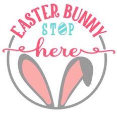 Easter Bunny Stop Here Circle