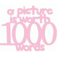 a picture is worth 1000 words