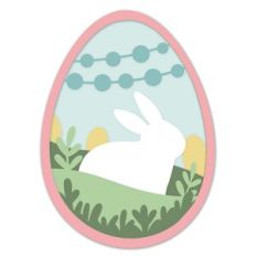 Layered Easter Egg Bunny Scene