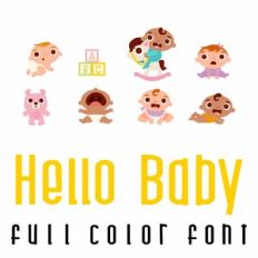 Hello Baby Full Color Font
