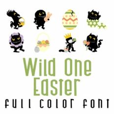 Wild One Easter Full Color Font