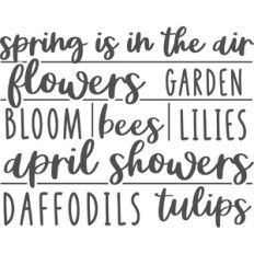Spring Word Art