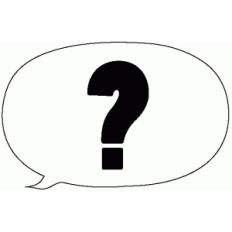 question mark speech bubble