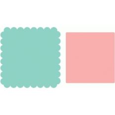 nesting scallop square and mat
