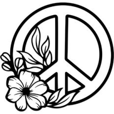 Floral Peace Sign