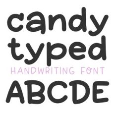BFC Candy Typed Print Font