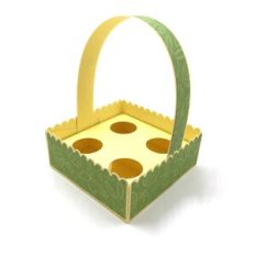 Scalloped Easter Egg Basket 4 Pack