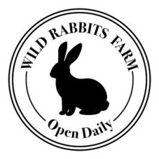 wild rabbits farm sign