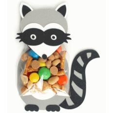 raccoon treat holder
