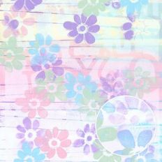 Cream Lilac Girly Grunge Floral Type Treasury Painted Monoprint Backgr