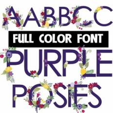 Purple Posies Color Font