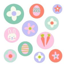 Easter Circle Sticker Set