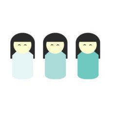 Kokeshi in Blue