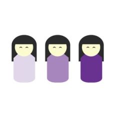 Kokeshi in Purple