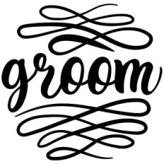 groom wedding flourish