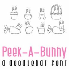 Peek-A-Bunny Doodlebat Font
