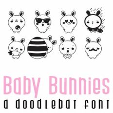 Baby Bunnies Doodlebat Font