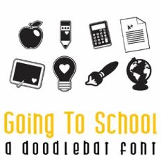 Going to School Doodlebat Font