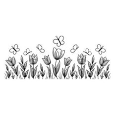 Tulips with butterflies